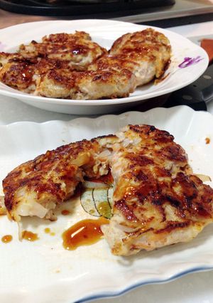 健康豆腐增量。照燒漢堡排 的食譜成品照片