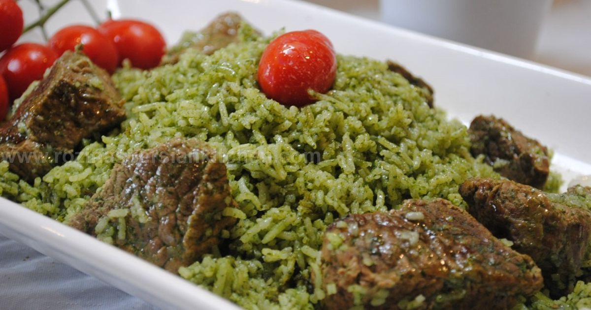 Rozina Rice Green Rice (Zamarod Pilaf) Recipe by Rozina Dinaa - Cookpad