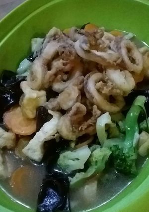 Foto resep Capcai cumi tepung