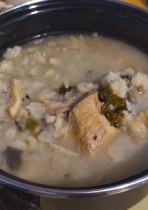 Una foto de Pozole mixteco