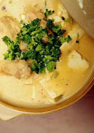 Foto resep Ayam Tahu Kuah Telur Asin