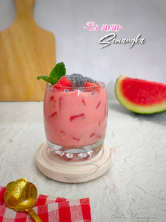 Foto resep Es semangka susu