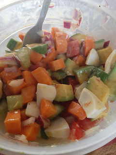 A picture of My Egg and Avocado salad.