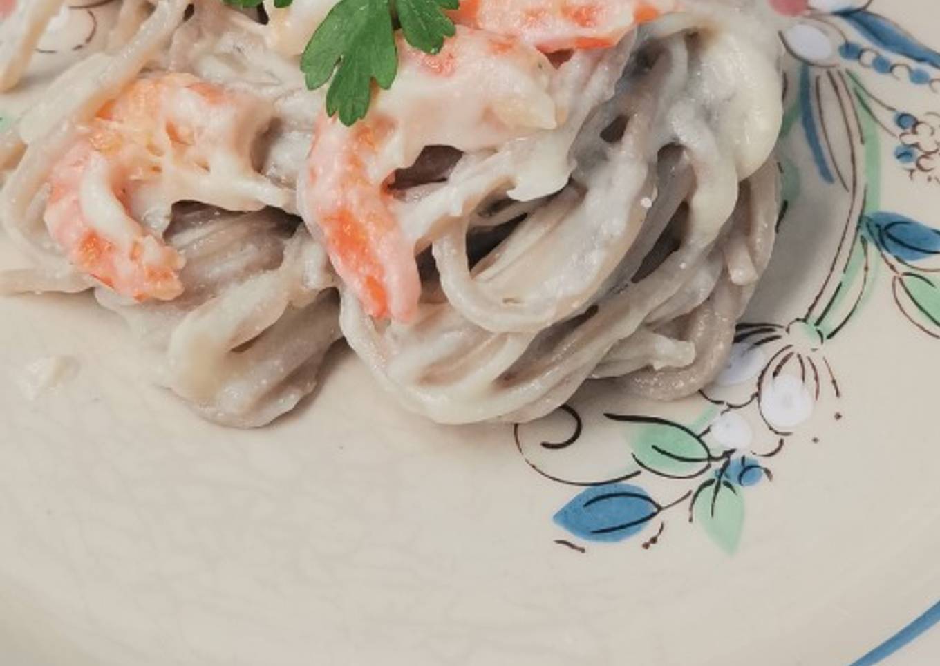 Spaghetti con camarón