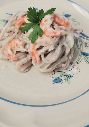 Una foto de Spaghetti con camarón