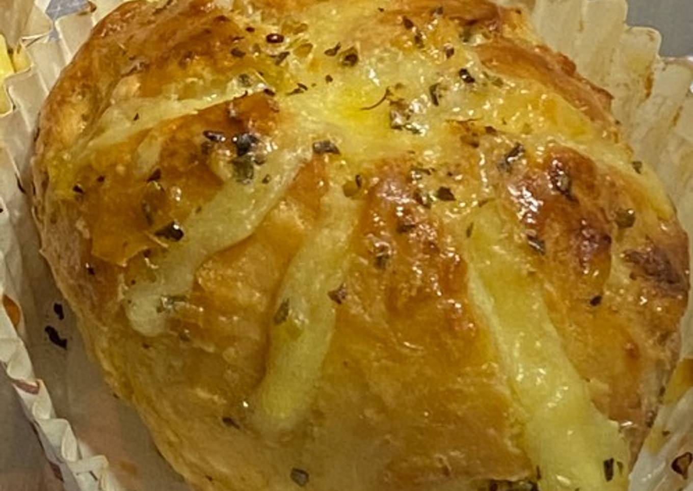 Korean Garlic Cheese Bread - Metode Autolysis