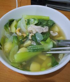 cải thìa thịt heo