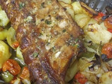Costilla de cerdo al horno con patata panadera