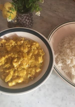 صورة لوصفة ايدام بالكاري مع رز ابيض