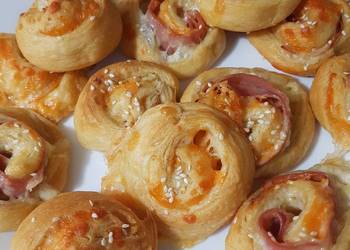 Unique Recipe Ham and Cheesy Pinwheels Savory Delicious