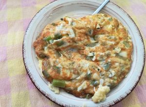 Una foto de Tortilla de habichuelas con queso