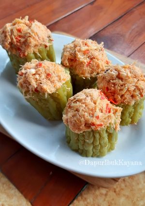 Foto resep 1091. Pare Kukus Isi Kelapa Teri