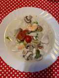 Sopa Thai con tallarines de arroz