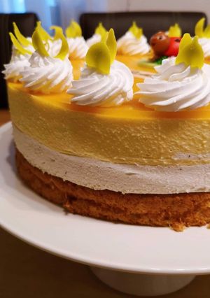 Mangós vaníliás torta recept fotója