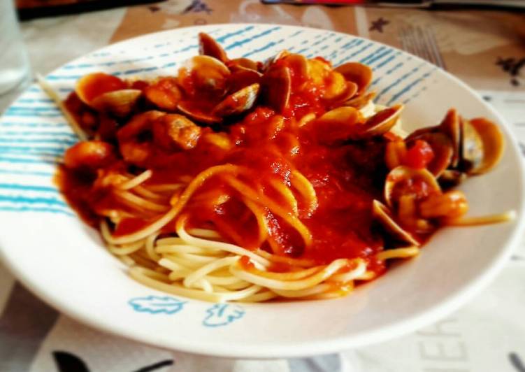 Espaguetis con gambas