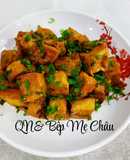 Đậu hũ rim nước tương(món chay)