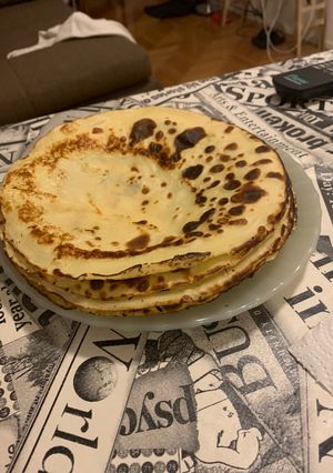 Una foto de Panqueques con dulce de leche