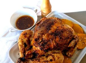 Foto principal de Pollo asado en freidora de aire {con condimento "Montreal Steak"}