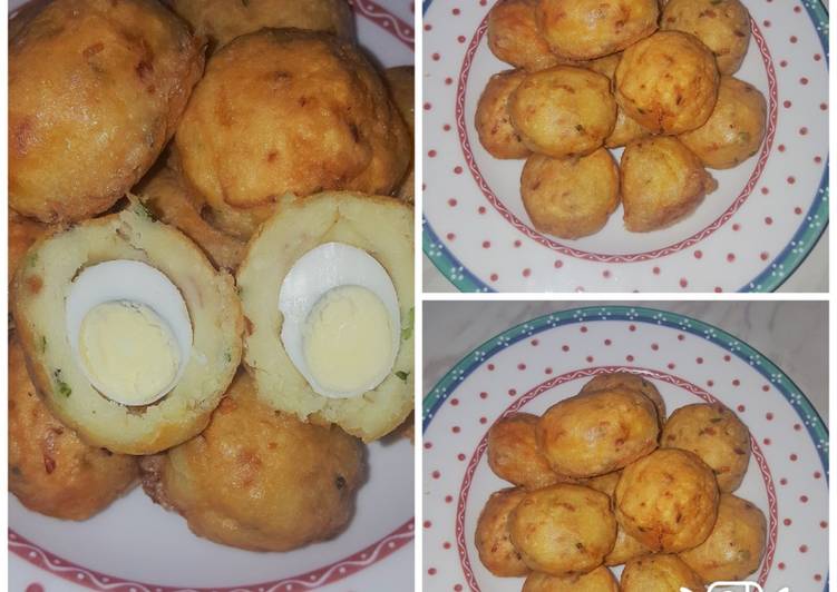 Cara Gampang Membuat Perkedel kentang telur puyuh (aku pake tepung kentang), Lezat Sekali