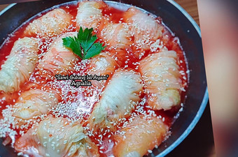 Resep &#34;Sawi Gulung Isi Ayam Simpel