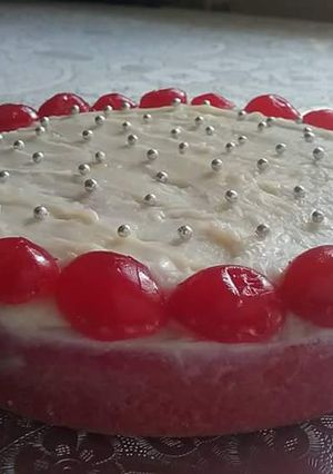 A picture of Rawa malai cake.