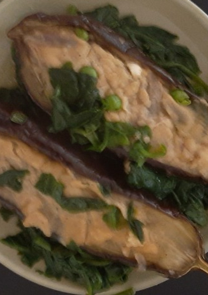 Una foto de Berenjena al horno