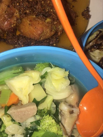 Langkah Gampang Membikin Resep Sup Sayur bakso dan ceker ayam yang  Bikin Ketagihan Anti Ribet, Menggugah Selera