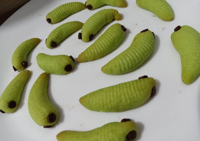 Butter cookies caterpillar