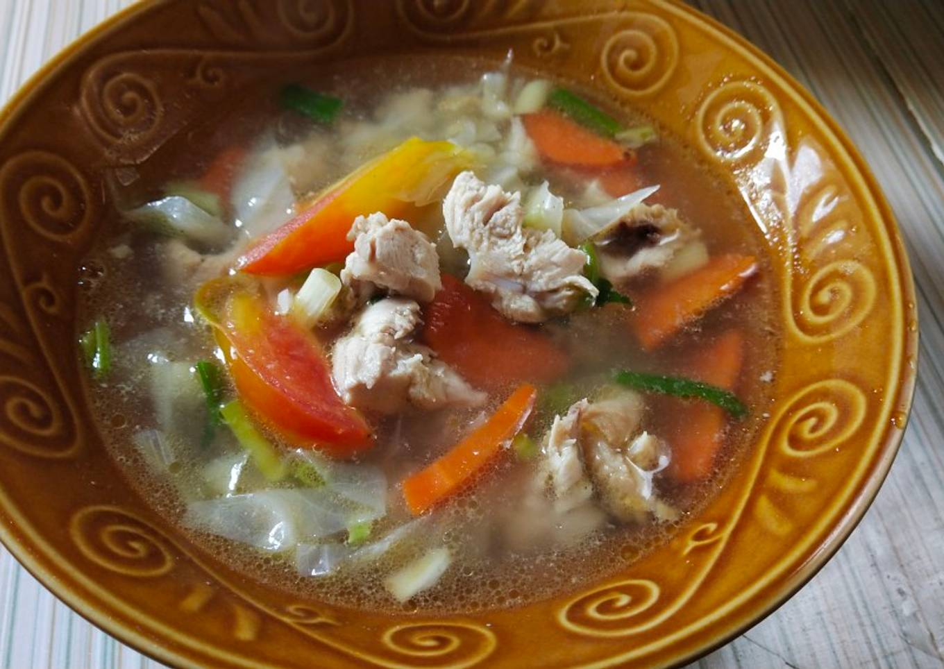 Sop ayam mudah cepat