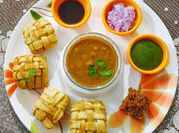 A picture of coconut samosa