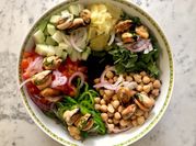 Una foto di insalata anguria