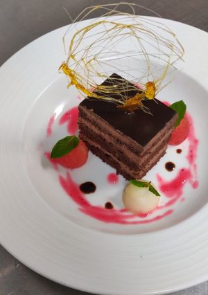 A picture of Chocolate crust pastry.