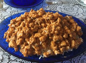 Una foto de Strogonoff de pollo sin crema de leche