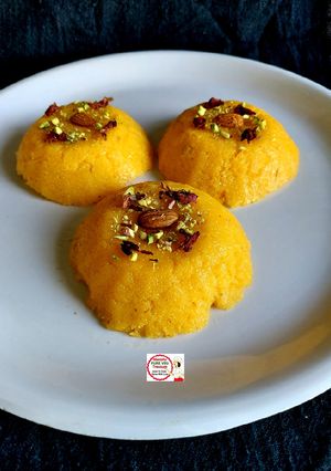A picture of Kesari Sweet Bhaat.