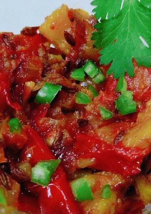A picture of Masala tomato cauliflower.