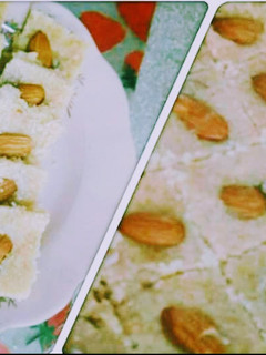 नारियल और सूजी की बर्फी (nariyal aur suji ki barfi recipe in Hindi) रेसिपी मुख्य फोटो