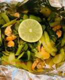 Tôm nướng cải rổ