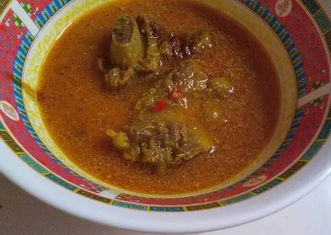 Tetelan gulai rendang