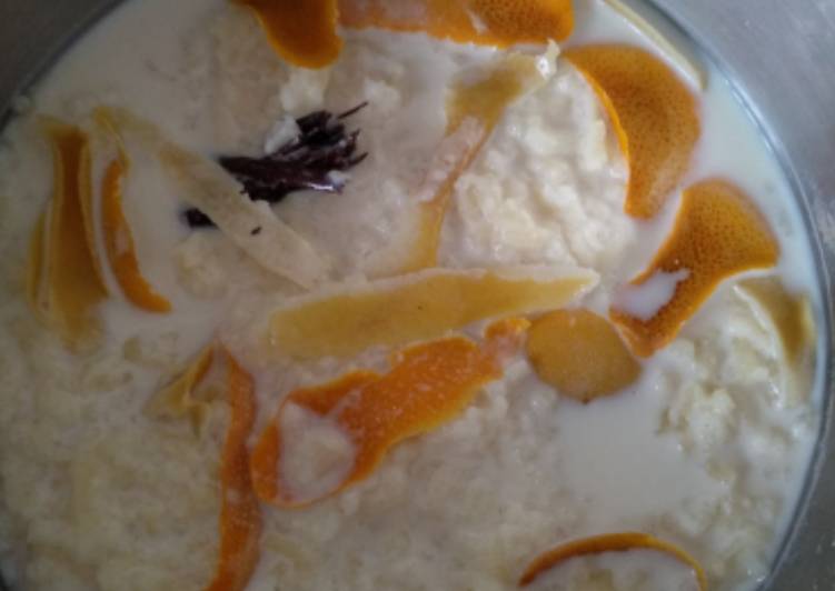 Arroz con leche con crema de café en cazuela AMC
