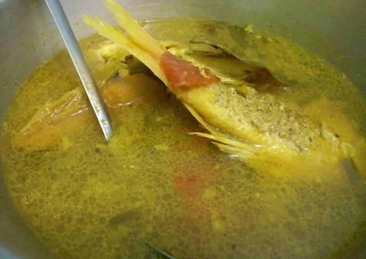 Bahan memasak Ikan Kakap kuah kuning #BikinRamadhanBerkesan yang Menggugah Selera