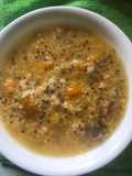 Millet, quinoa, farro & kabocha squash congee
