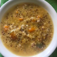 A picture of Millet, quinoa, farro & kabocha squash congee.