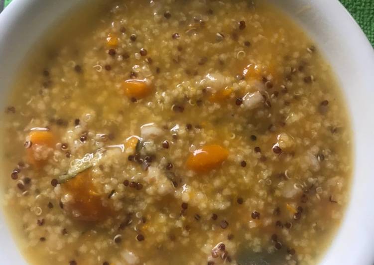 Recipe of Homemade Millet, quinoa, farro &amp; kabocha squash congee