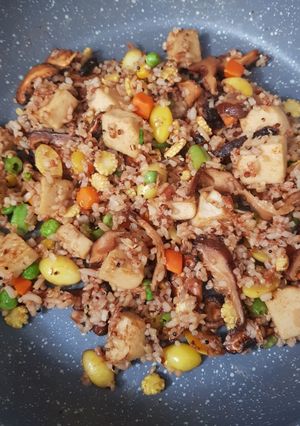 รูปของ ข้าวผัดแปะก๊วยธัญพืช vegan