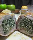 Muslos de pollo relleno con espinaca, ricota y nueces