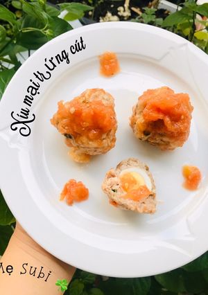 Hình của món Xíu mại trứng cút.