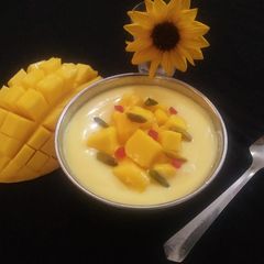 A picture of Mango Shrikhand.