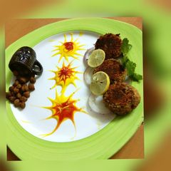 A picture of Kale chane ke kebab.