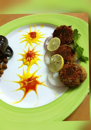 A picture of Kale chane ke kebab.