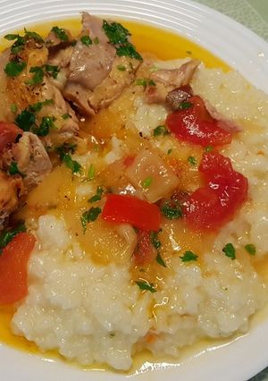 O poză a rețetei Friptură de pui în ghiveci cu pilaf de orez (gluten free).